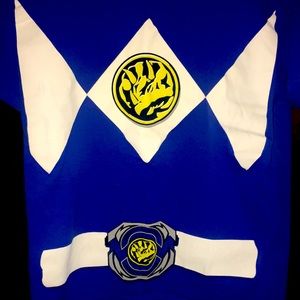 Blue Mighty Morphin Power Ranger tshirt- by MAD Engine